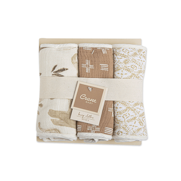Crane Crane 3 - Piece Burp Cloth Set