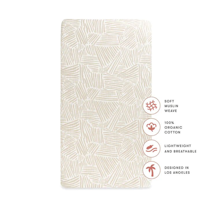 Babyletto Babyletto - Crib Sheet Organic Muslin Cotton bedding