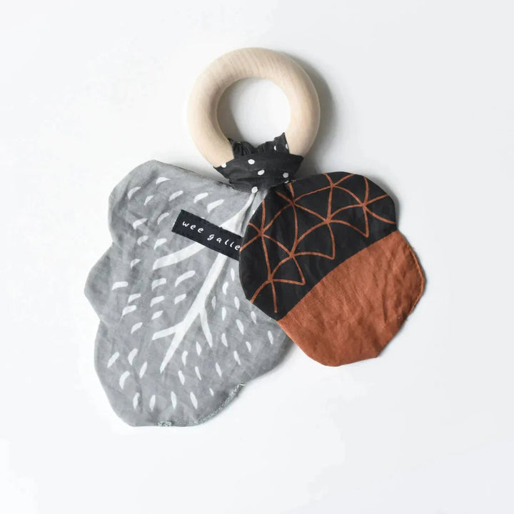 Wee Gallery Crinkle Teether - Acorn