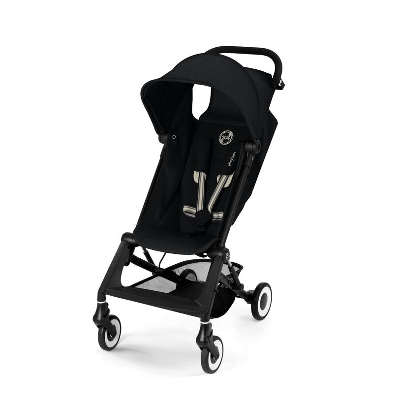 Cybex Agis Baby Strollers Magic Black/Black Frame -  Black stroller on a white background