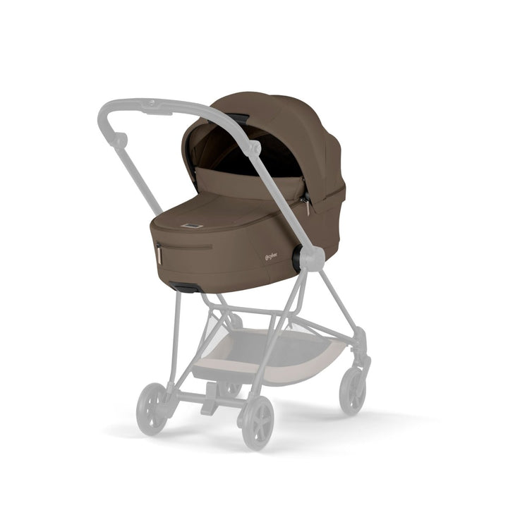 CYBEX MIOS COYA Fold Lux Carry Cot in Coconut Brown featuring premium newborn comfort and elegant design