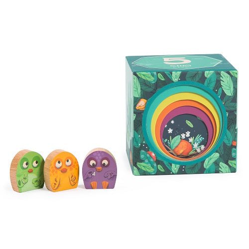 Manhattan Toy Dans la Jungle Nesting Cubes & 3 Chicks