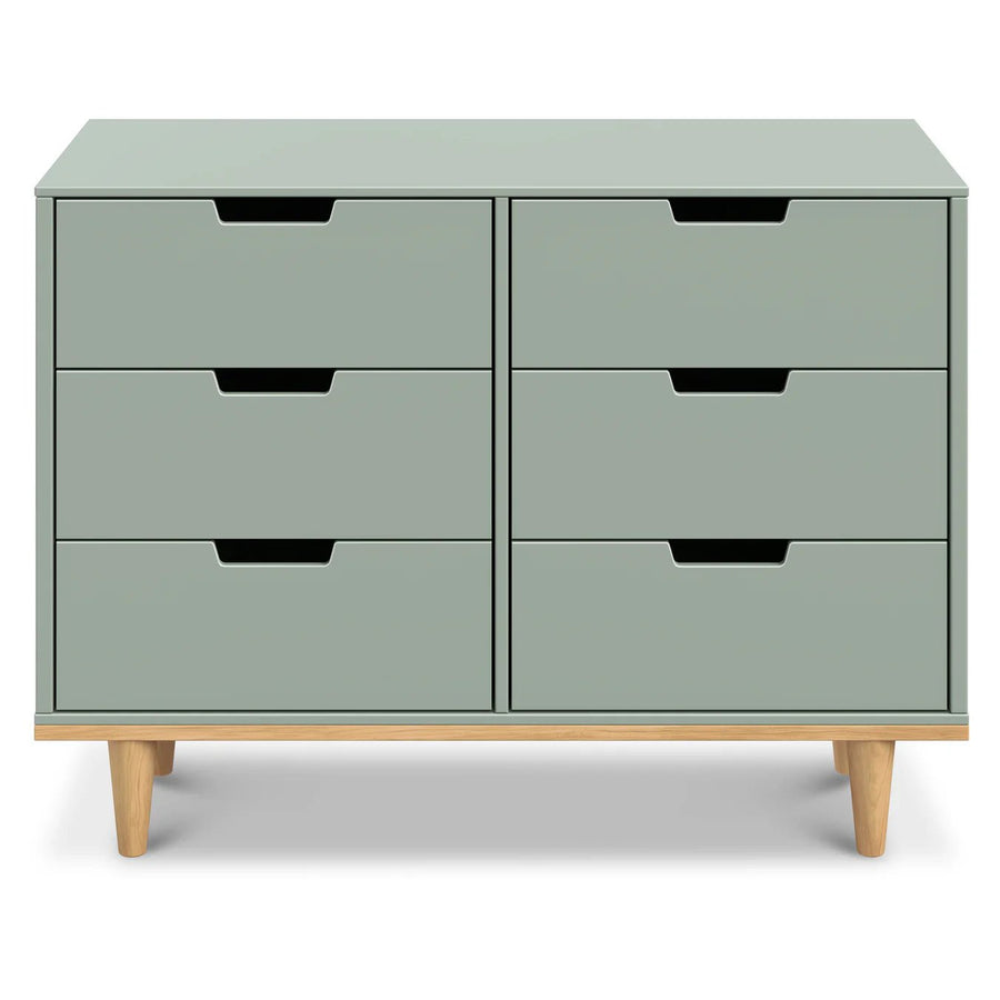 DaVinci Marley 6 - Drawer Double Dresser in Light Sage & Honey