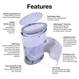 dekor Dekor Classic Hands Free Diaper Pail Gift Set