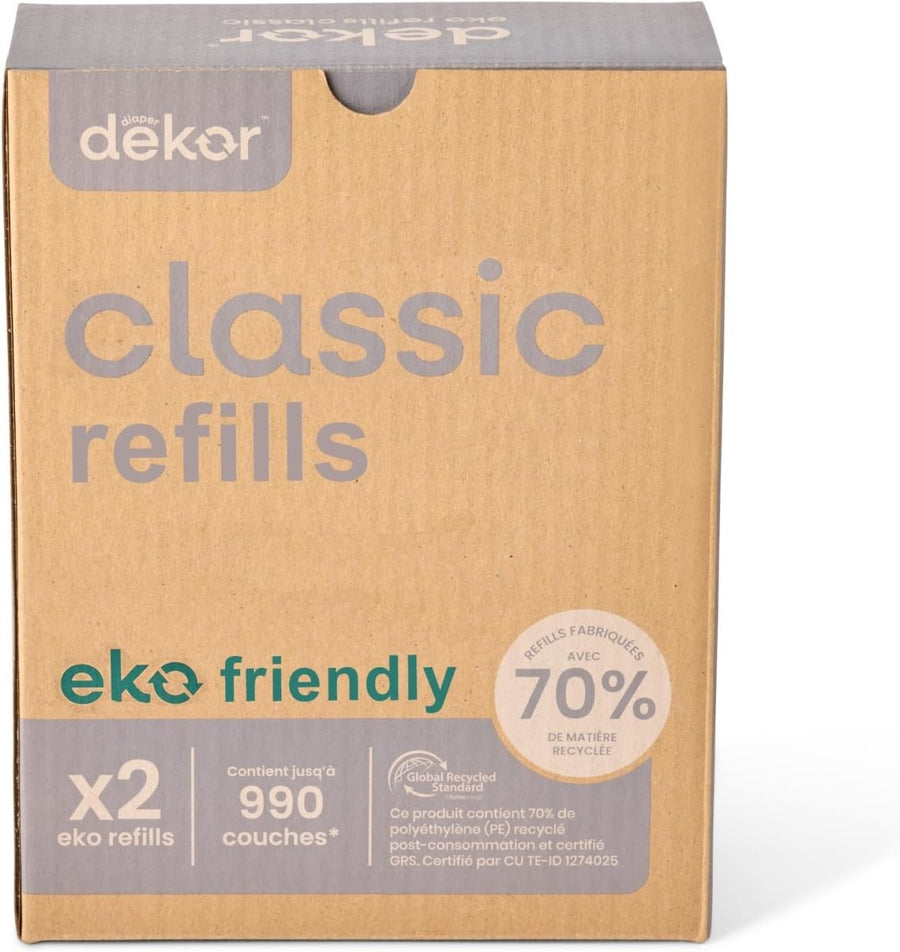 dekor Diaper Dekor Eko Classic Diaper Pail Refill - 2 pack Diaper Liners