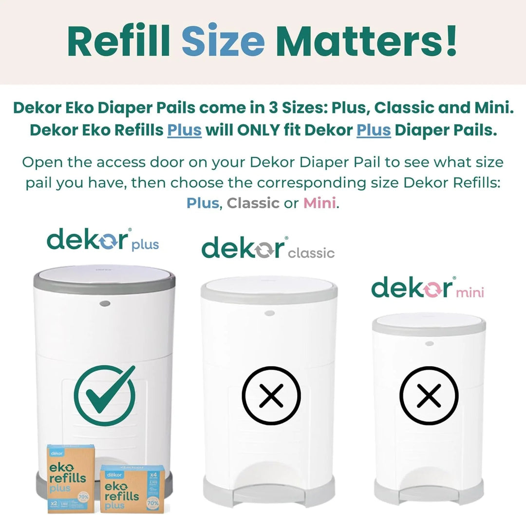 dekor dekor Diaper Dekor Eko Plus Diaper Pail Refill - 2 pack Diaper Liners