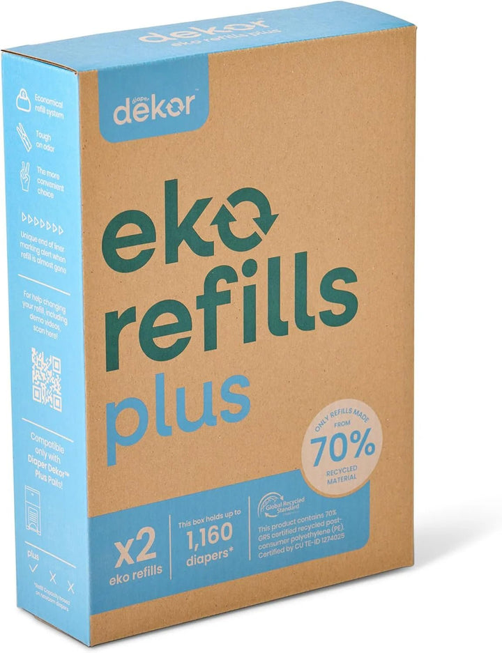 dekor dekor Diaper Dekor Eko Plus Diaper Pail Refill - 2 pack Diaper Liners