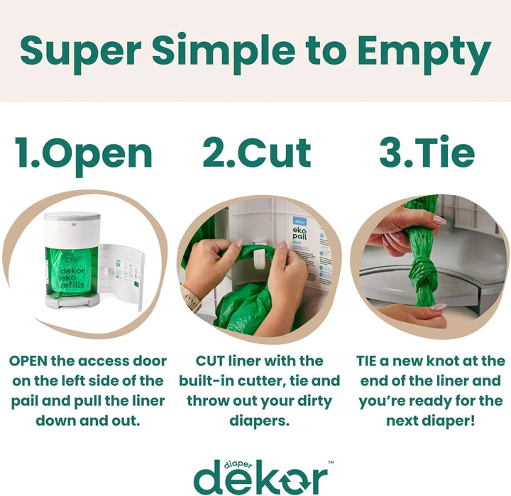 dekor dekor Diaper Dekor Eko Plus Diaper Pail Refill - 2 pack Diaper Liners