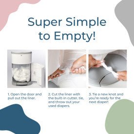 dekor Dekor Mini Hands Free Diaper Pail