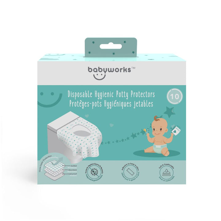 Baby Works Disposable Hygienic Potty Protectors – 10pk