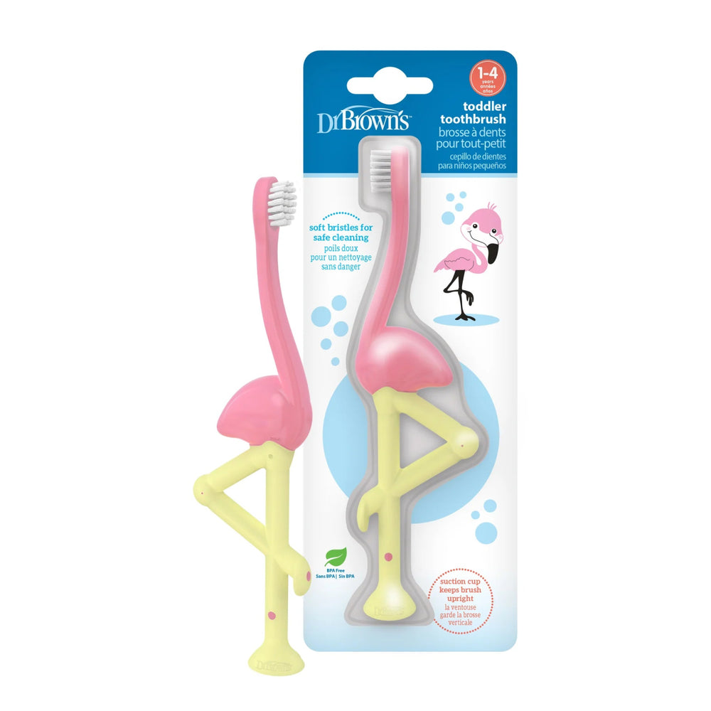 Dr. Brown’s Dr. Brown's Toddler Toothbrush, Flamingo Oral and Nail Care