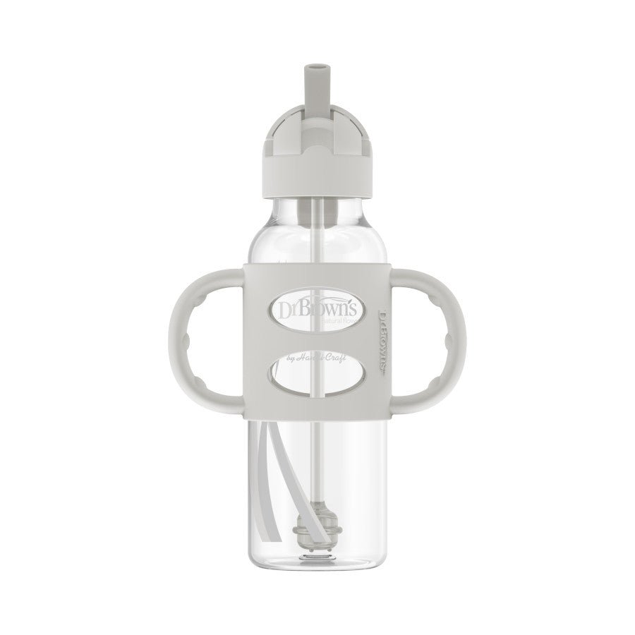Dr. Brown’s Narrow Sippy Straw Bottle /Silicone handles 8oz/250ml