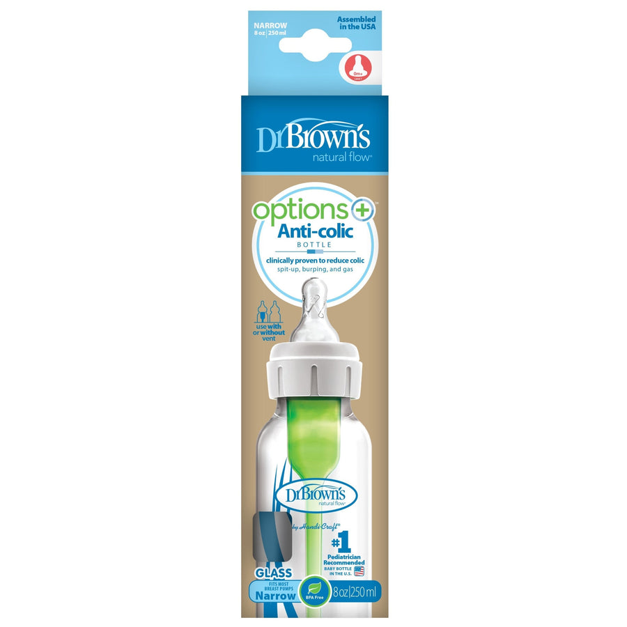Dr. Brown’s Natural Flow Options+ Anti - colic GLASS Bottle 8 oz/250 ml