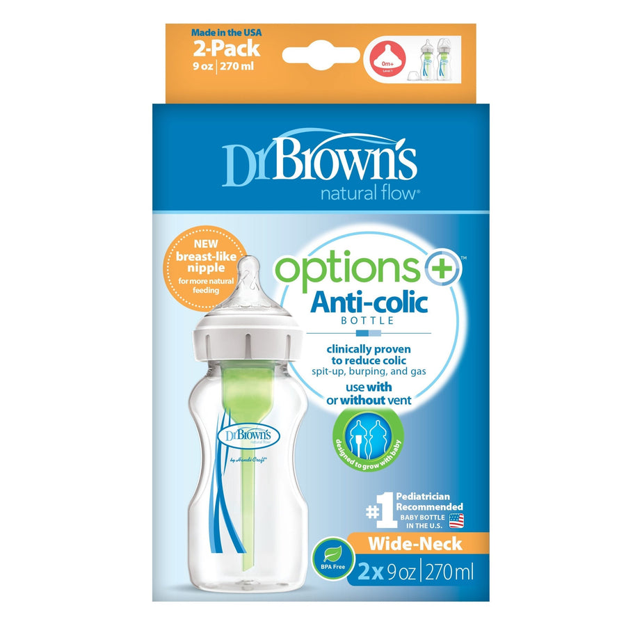 Dr. Brown’s Natural Flow Options+ Bottle Wide - Neck 9oz/270 ml