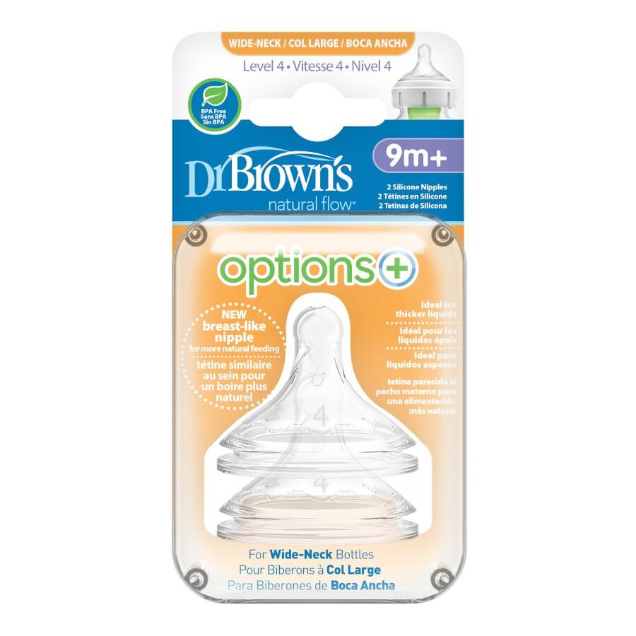 Dr. Brown’s Options+ Wide - Neck Bottle Nipple