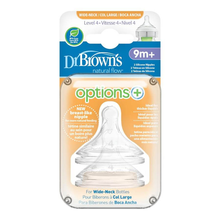 Dr. Brown’s Options+ Wide - Neck Bottle Nipple