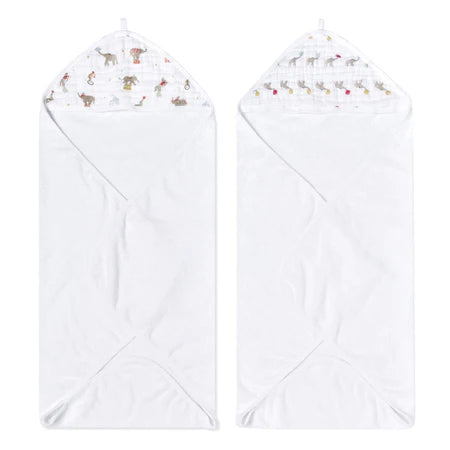 Aden + Anais Essentials Cotton Muslin Hooded Towels 2 Pack