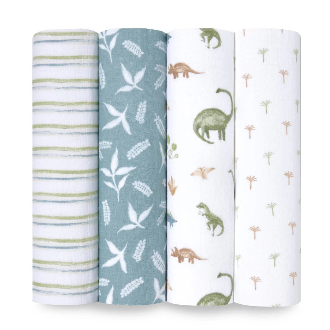 Aden and Anais - Cotton Muslin Swaddles 4pk