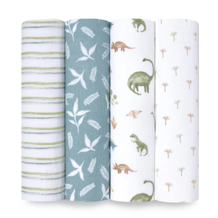 Aden and Anais - Cotton Muslin Swaddles 4pk
