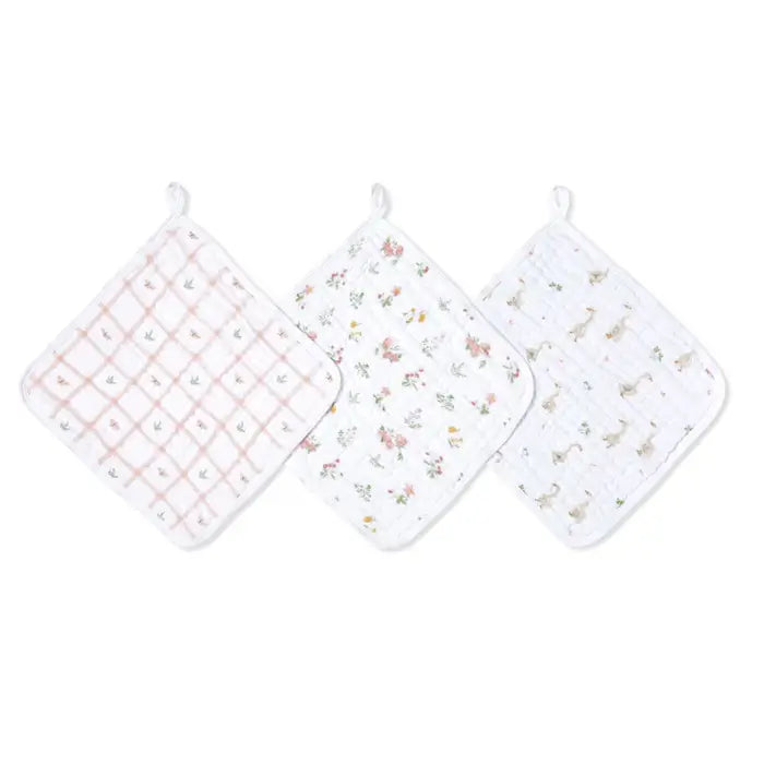 Aden + Anais Essentials Cotton Muslin Washcloths 3 Pack