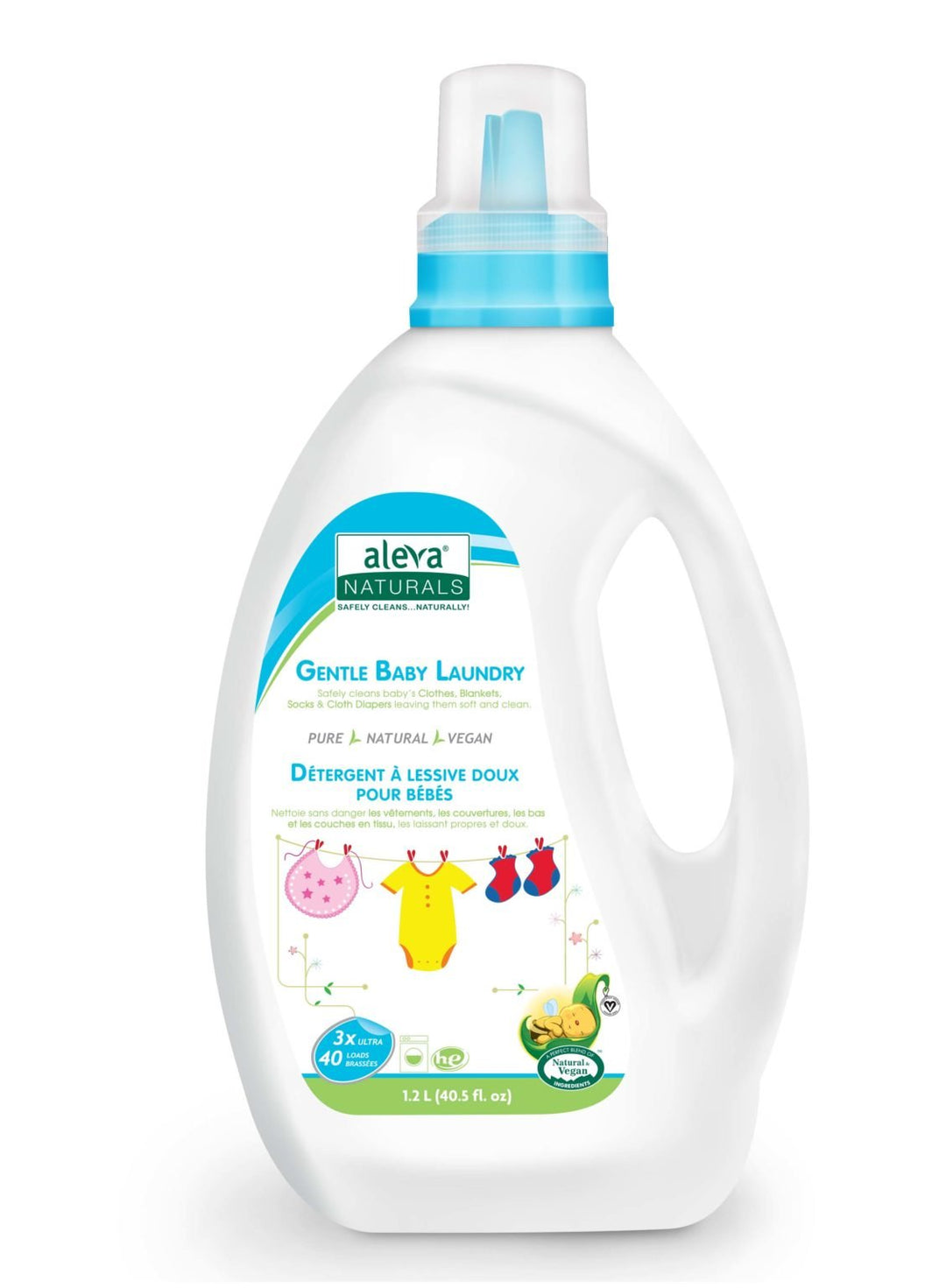 aleva NATURALS Gentle Baby Laundry Detergent – Fragrance Free – 1.2L