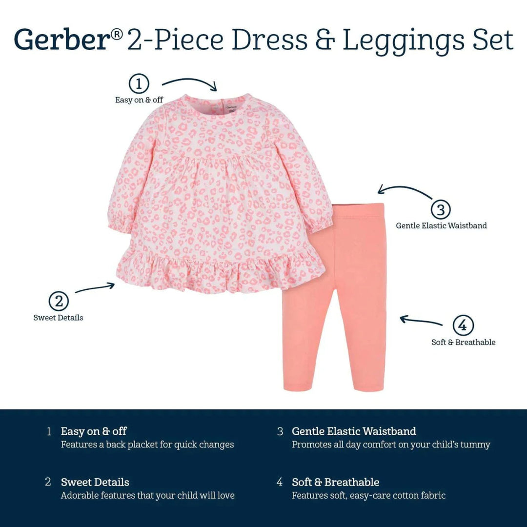 Gerber Childrenswear Gerber Childrenswear Leopard 2 Pc Set Apparel & Accessories