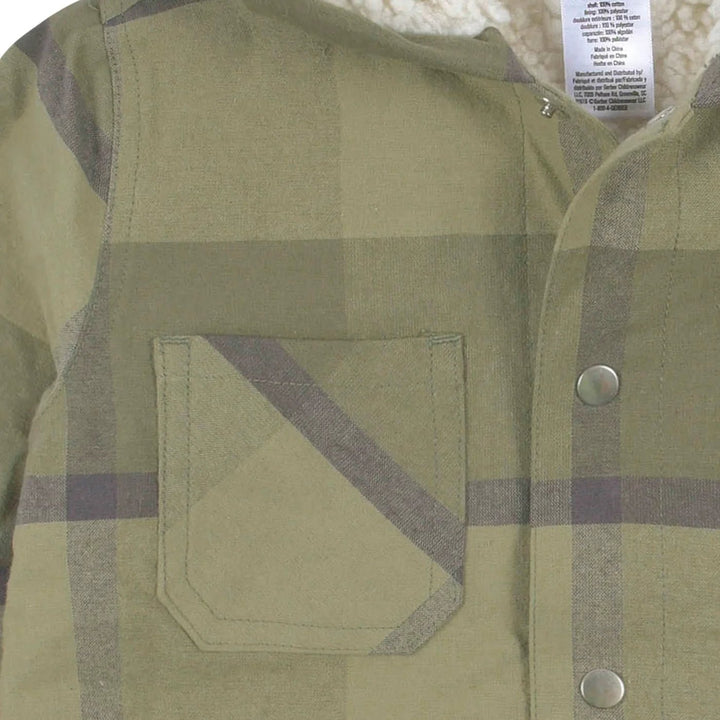 Gerber Childrenswear Green Plaid Jacket & Jogger 2 Pc Set