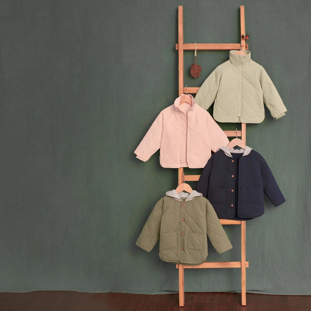 Gerber Childrenswear Green Quilted Hooded Jacket Set