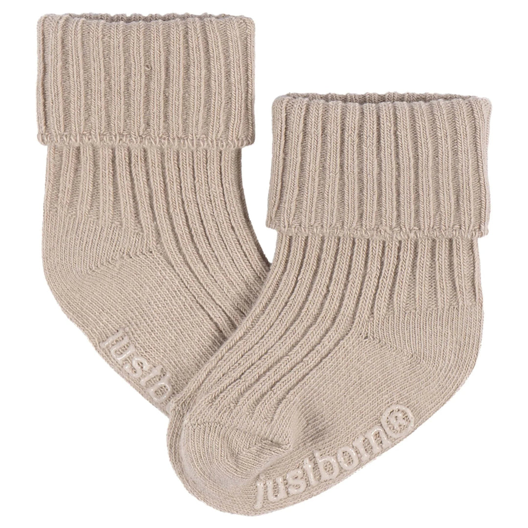 Just Born Just Born 6 pk Baby Socks - TAN