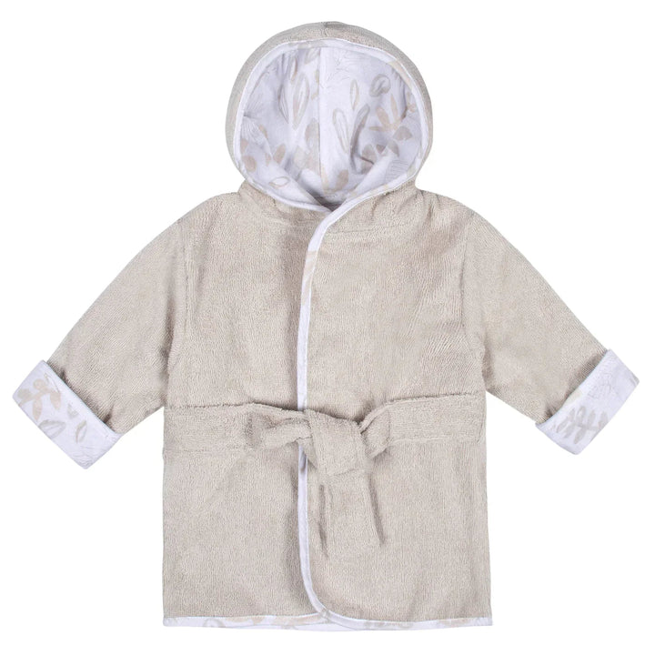 Just Born Just Born Baby Bathrobe & Booties 2 Pc Set 0 - 9M