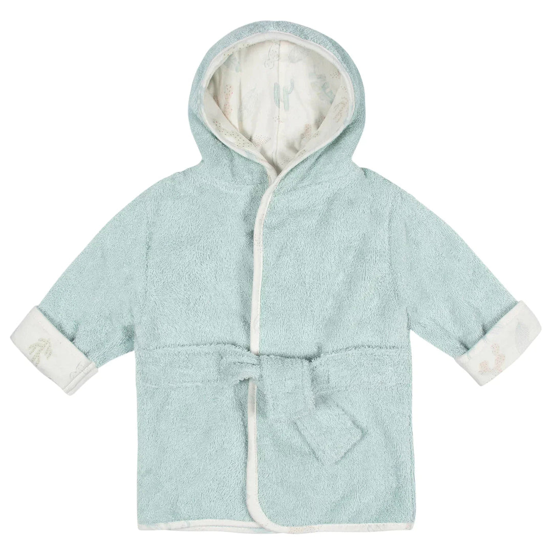 Just Born Just Born Baby Bathrobe & Booties 2 Pc Set 0 - 9M