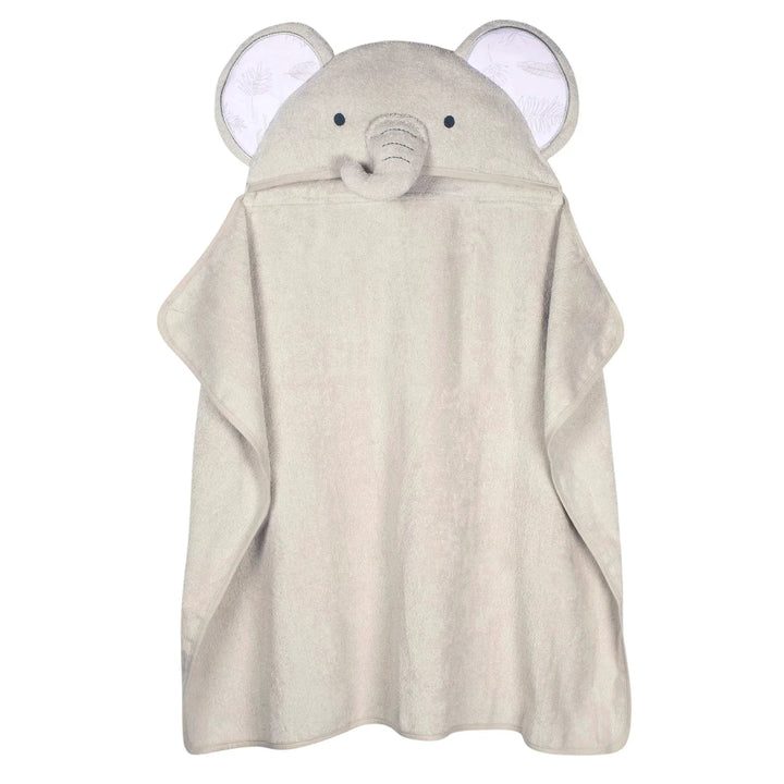 Just Born Just Born Baby Neutral Natural Leaves Elephant Bath Wrap