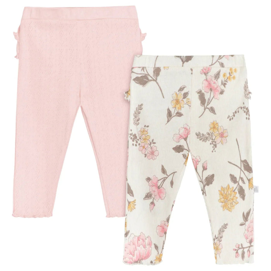 Just Born Just Born Vintage Floral Leggings 2 pk