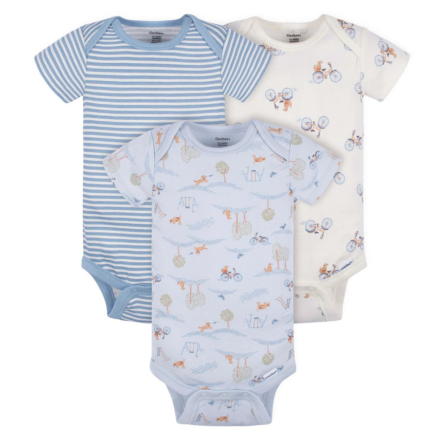 Gerber Childrenswear Onesies Bodysuit 3pk Puppy Playground