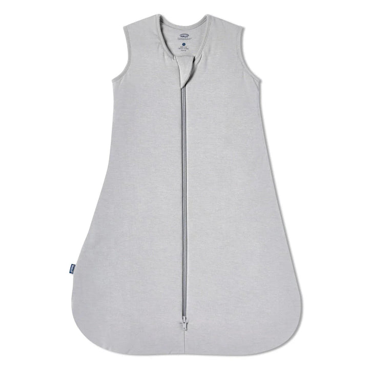 HALO SleepSack Wearable Blanket Super Soft Bamboo 1.5 TOG in gray with sleeveless design on white background