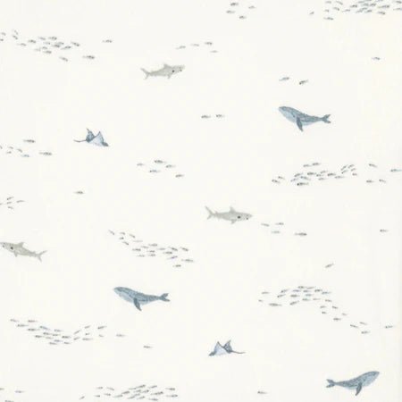 HALO cotton SleepSack Swaddle ocean life print with whales and fish