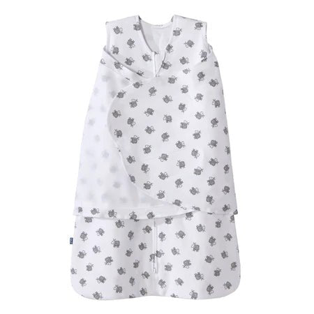 HALO cotton SleepSack Swaddle with gray turtle print