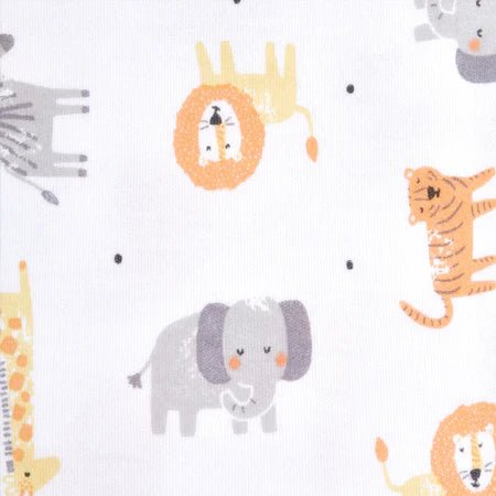 HALO cotton SleepSack Swaddle safari animal print fabric close-up