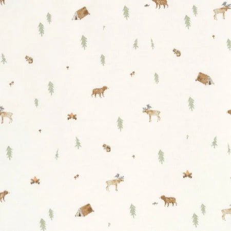 HALO Swaddle 100% Cotton TOG 1.5 SleepSack Swaddle Small woodland animal print with bears, deer, moose and trees fabric