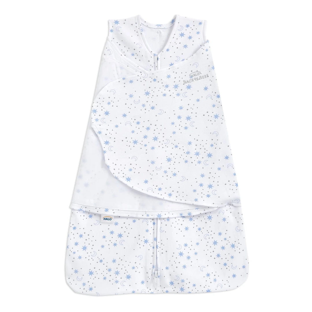 HALO 100% cotton TOG 1.5 newborn SleepSack Swaddle with blue star print