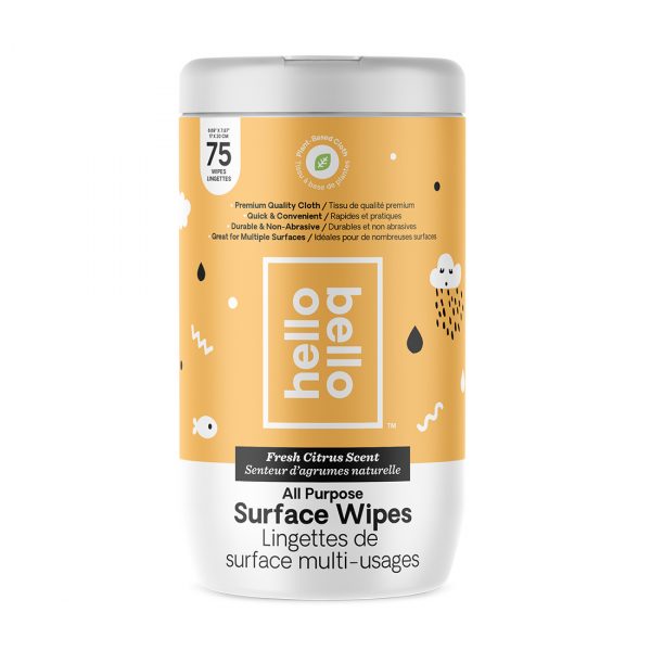 Hello Bello Hello Bello - All - Purpose Surface Wipes – Fresh Citrus Scent – 75ct