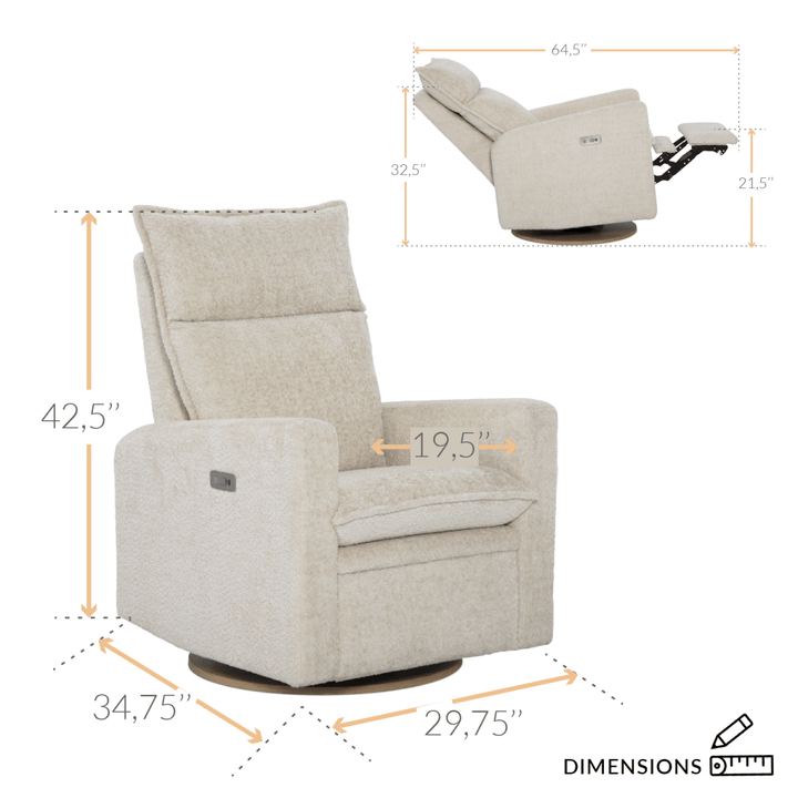 Jaymar BB Jaymar Arya Motorized Reclining Glider Nursery gliders