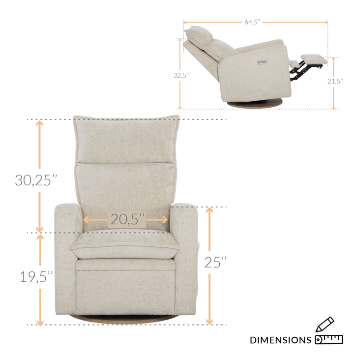 Jaymar BB Jaymar Arya Motorized Reclining Glider Nursery gliders