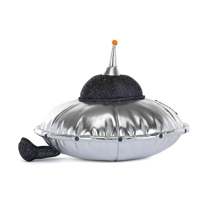 Jellycat Amuseables Jellysaucer plush toys & stuff animals  Silver UFO-shaped object with black accents 