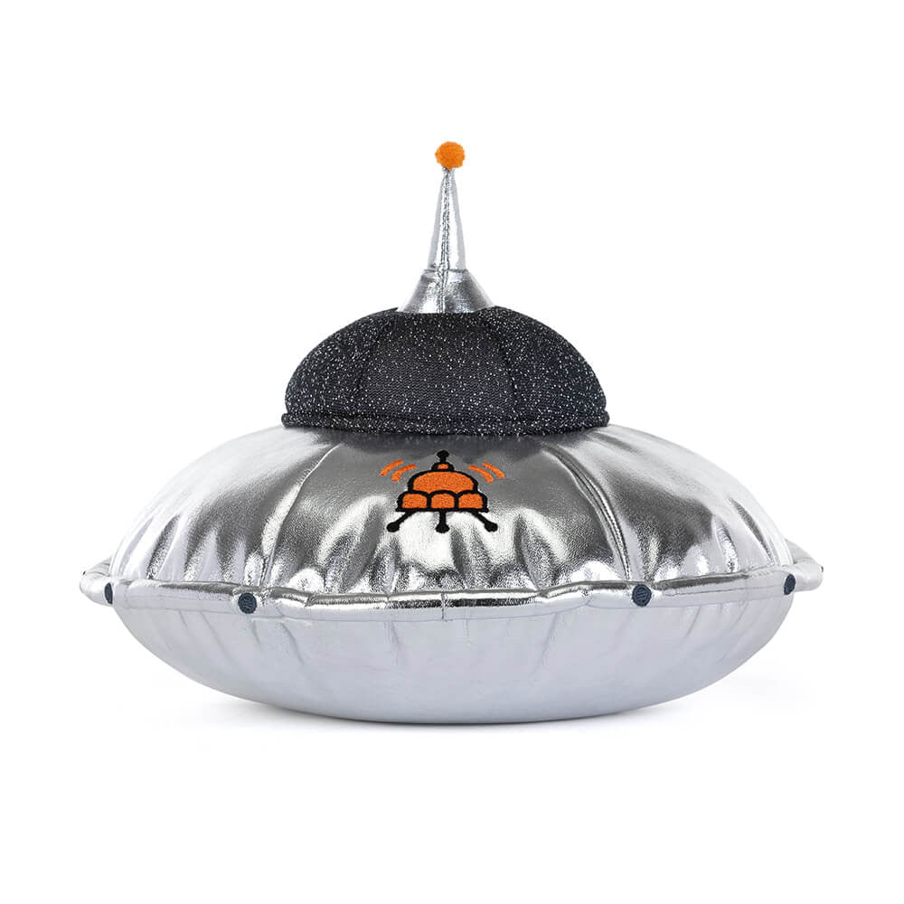 Jellycat Amuseables Jellysaucer plush toys & stuff animals - Silver UFO-shaped object with a black top  