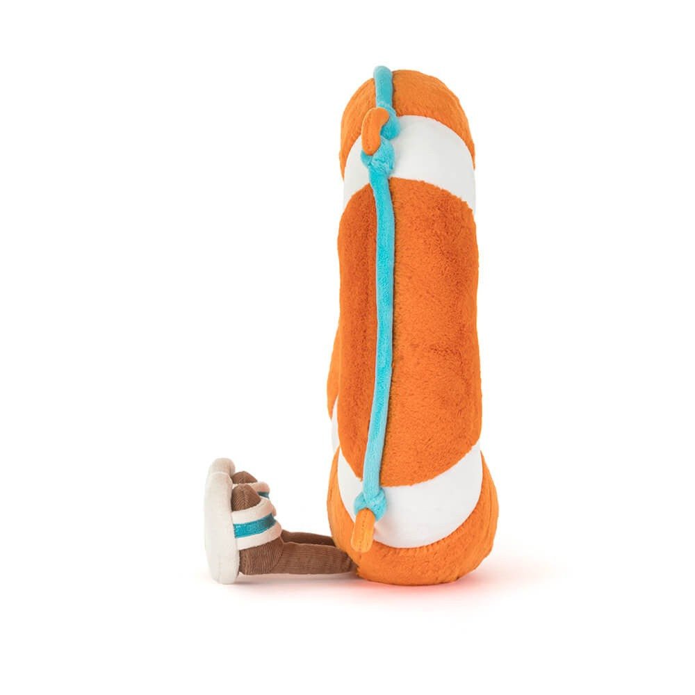 Jellycat Amuseables Coneroi Temaki plush side view showcasing nori wrap texture, sushi design, and soft plush finish.