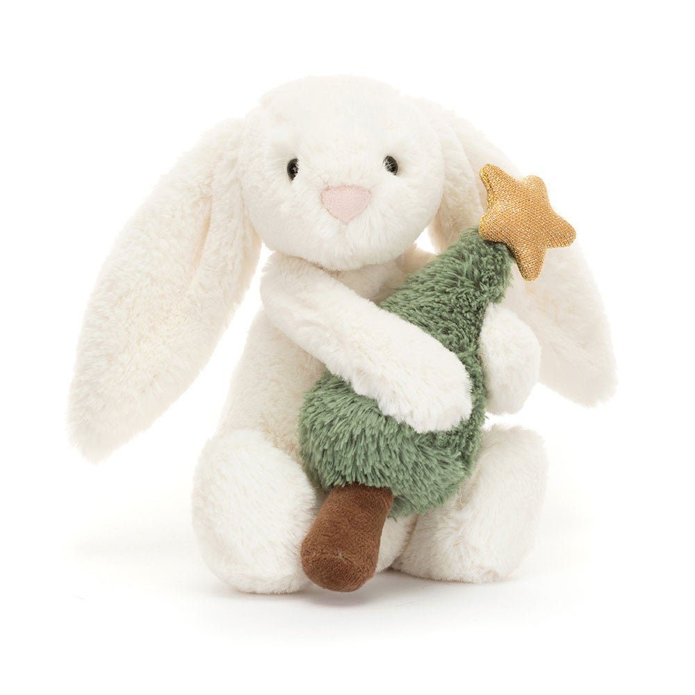 Jellycat Jellycat Bashful Bunny with Christmas Tree plush toys and stuff animal