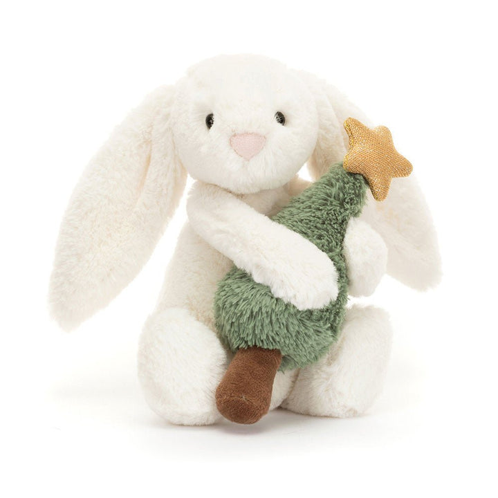 Jellycat Jellycat Bashful Bunny with Christmas Tree plush toys and stuff animal