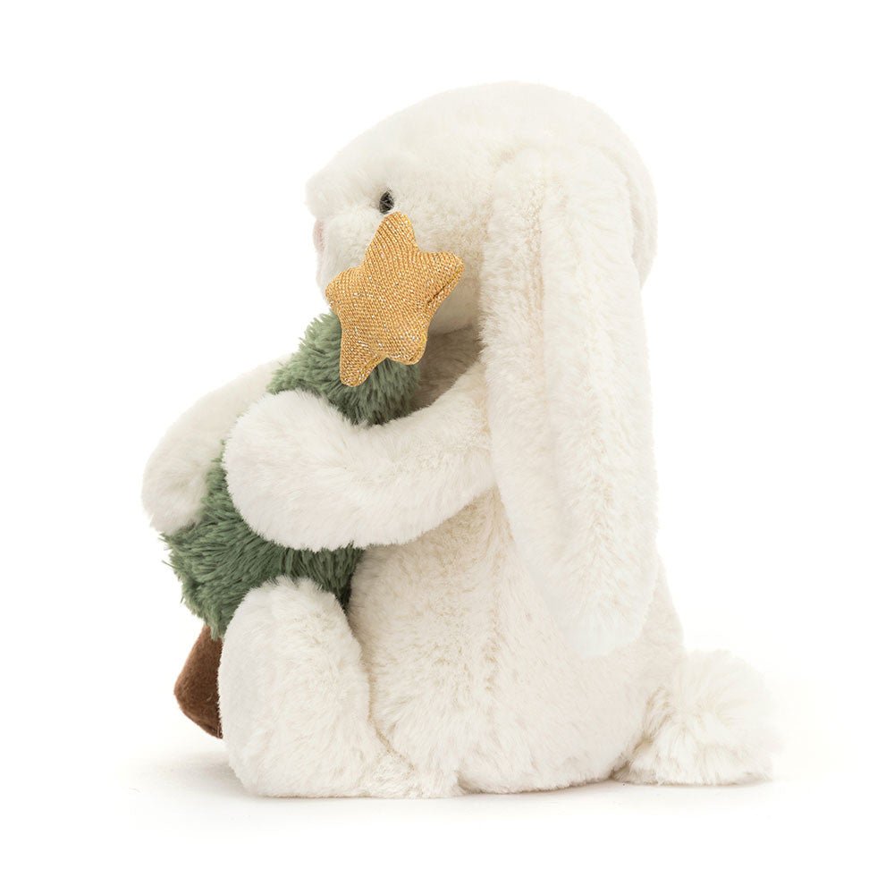 Jellycat Jellycat Bashful Bunny with Christmas Tree plush toys and stuff animal