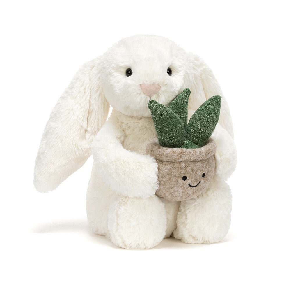 Jellycat Cream Bunny with Plant plush toys and stuff animal - Image 4